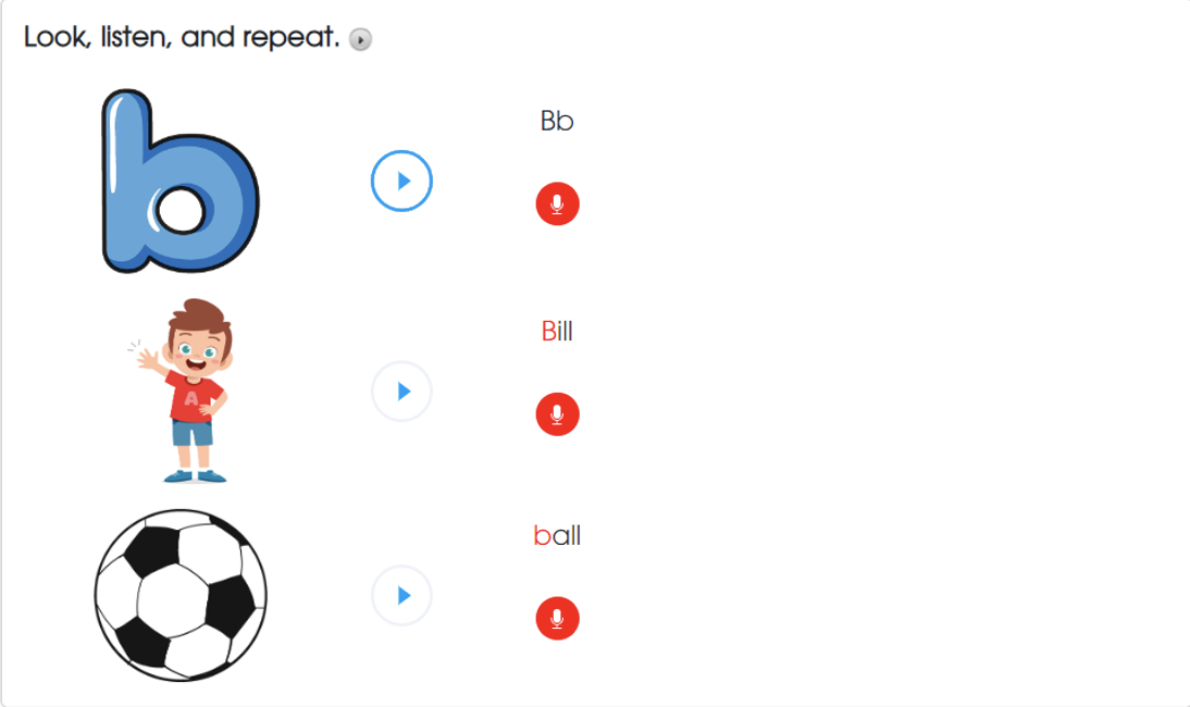Câu hỏi nhìn, nghe và nhắc lại