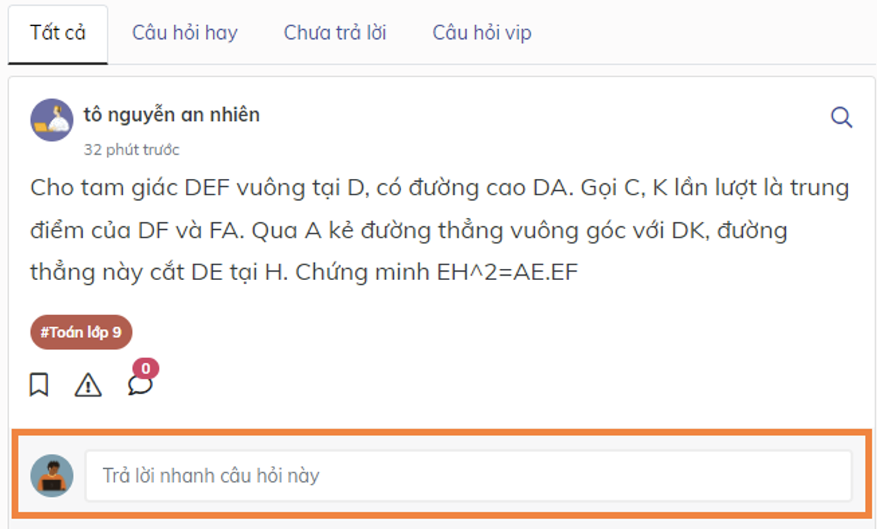 Diễn đàn hỏi đáp trên OLM