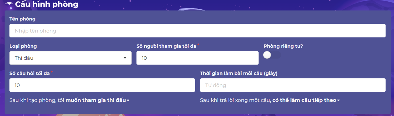 thi đấu trên OLM